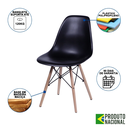 Ver imagem 5 de Mesa Industrial Base Ferro Cobre Tampo 137x90 Branco 4 Cadeiras Eames Madeira Assento Preto