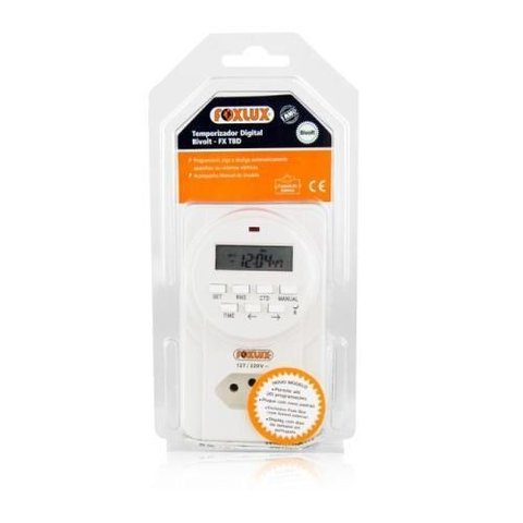 Timer Digital Foxlux Acessorio Eletrico Instalacao Programad
