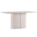 Ver imagem 2 de Mesa de Jantar 6 Lugares Retangular Tampo Vidro Verbena N01 Off White - Lyam Decor