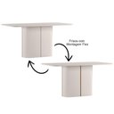 Ver imagem 7 de Mesa de Jantar 6 Lugares Retangular Tampo Vidro Verbena N01 Off White - Lyam Decor
