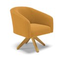 Ver imagem 1 de Poltrona Decorativa Giratória Ma30 Stella Bouclê Mostarda - D’Rossi