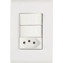 Ver imagem 1 de Conjunto 4x2 com 2 Interruptores Simples 10 a 250 V e 1 Tomada 2p+t 10 a 250 V Liz Branco
