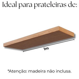 4 Suportes Mão Francesa 20cm Invisível para Prateleiras Aço Alta Resistência Estilo Moderno - 7