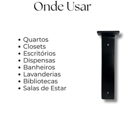 4 Suportes Mão Francesa 20cm Invisível para Prateleiras Aço Alta Resistência Estilo Moderno - 8