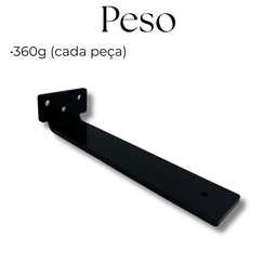 4 Suportes Mão Francesa 20cm Invisível para Prateleiras Aço Alta Resistência Estilo Moderno - 5