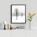 Ver imagem 1 de Quadro Decorativo Árvores na Neve 24x18cm - com Vidro:madeira Preta