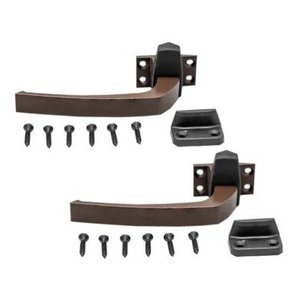 Fecho Alavanca Para Janela Marrom/bronze 03 Peças+parafusos