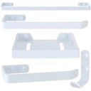 Ver imagem 1 de Kit de Acessórios para Banheiro Branco 5 Peças Fs.plus