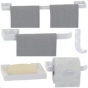 Ver imagem 2 de Kit de Acessórios para Banheiro Branco 5 Peças Fs.plus