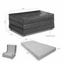 Ver imagem 2 de Pufe Cama Solteiro Dobrável com Rodízios Linha Super