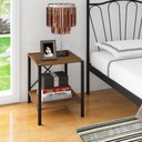 Ver imagem 1 de Mesa de Cabeceira Estilo Industrial em MDP e Aço de Carbono Preto/ Demolição Aries