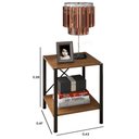 Ver imagem 2 de Mesa de Cabeceira Estilo Industrial em MDP e Aço de Carbono Preto/ Demolição Aries