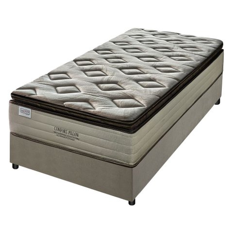 Cama Box Solteiro Molas Ensacadas Comfort Pillow Fabrispuma 88x188cm