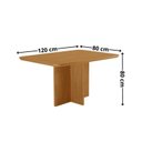 Ver imagem 3 de Conjunto Sala de Jantar Mesa Moscou Tampo 120cm Canto Copo de MDF e 4 Cadeiras Cleo Yescasa