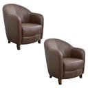 Ver imagem 1 de Kit 2 Poltronas Kairós com Pés Madeira Couro Caramelo