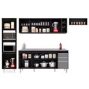Ver imagem 5 de Armário de Cozinha Modulada 5 Peças CP18 com Pia Inox Preto/Cinza - Lumil Lumil Móveis