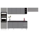 Ver imagem 6 de Armário de Cozinha Modulada 5 Peças CP18 com Pia Inox Preto/Cinza - Lumil Lumil Móveis