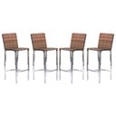Ver imagem 1 de Kit com 4 Banquetas Altas Jardim em Alumínio Fibra Capuccino