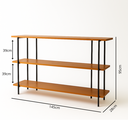 Ver imagem 6 de Aparador Industrial Aberto com 3 Prateleiras em Madeira Maciça Balcão Corredor Cozinha Sala de Janta