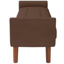 Ver imagem 2 de Puff Recamier Decorativo com Pés em Madeira 140cm Itália Veludo Marrom