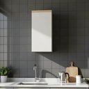Ver imagem 1 de Armário Aéreo Cozinha 40cm 1 Porta Jequitibá/gris
