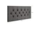 Ver imagem 6 de Cabeceira Painel Cama Box Solteiro 90 Cm Capitonê Suspensa - Cinza Suede