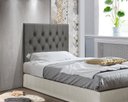 Ver imagem 1 de Cabeceira Painel Cama Box Solteiro 90 Cm Capitonê Suspensa - Cinza Suede