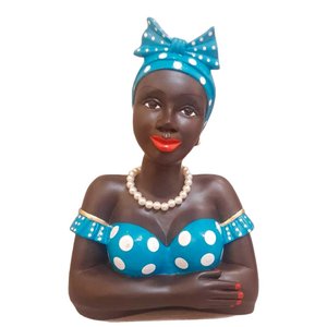 Namoradeira Grande Com Laço no Cabelo - Azul Claro