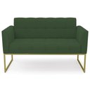 Ver imagem 6 de Sofá Namoradeira Base Industrial Dourado Ana Veludo Verde - Ibiza