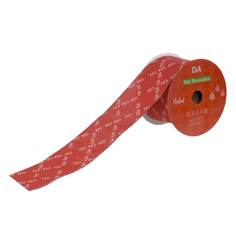 Fita Aramada Linho C/costura (vermelho Branco) 6,3cmx9,14m - 1