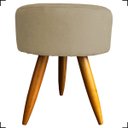 Ver imagem 4 de Kit Namoradeira Decorativa + 2 Poltronas Para Sala Reforçadas + Puff Redondo Suede