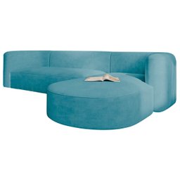 Sofá Modular Celinne Luxuoso Sala de Estar Decoração Luxo 265cm Suede - 6