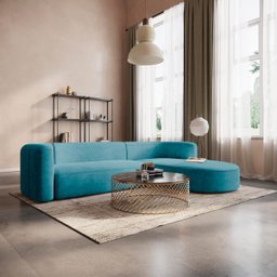 Sofá Modular Celinne Luxuoso Sala de Estar Decoração Luxo 265cm Suede - 2