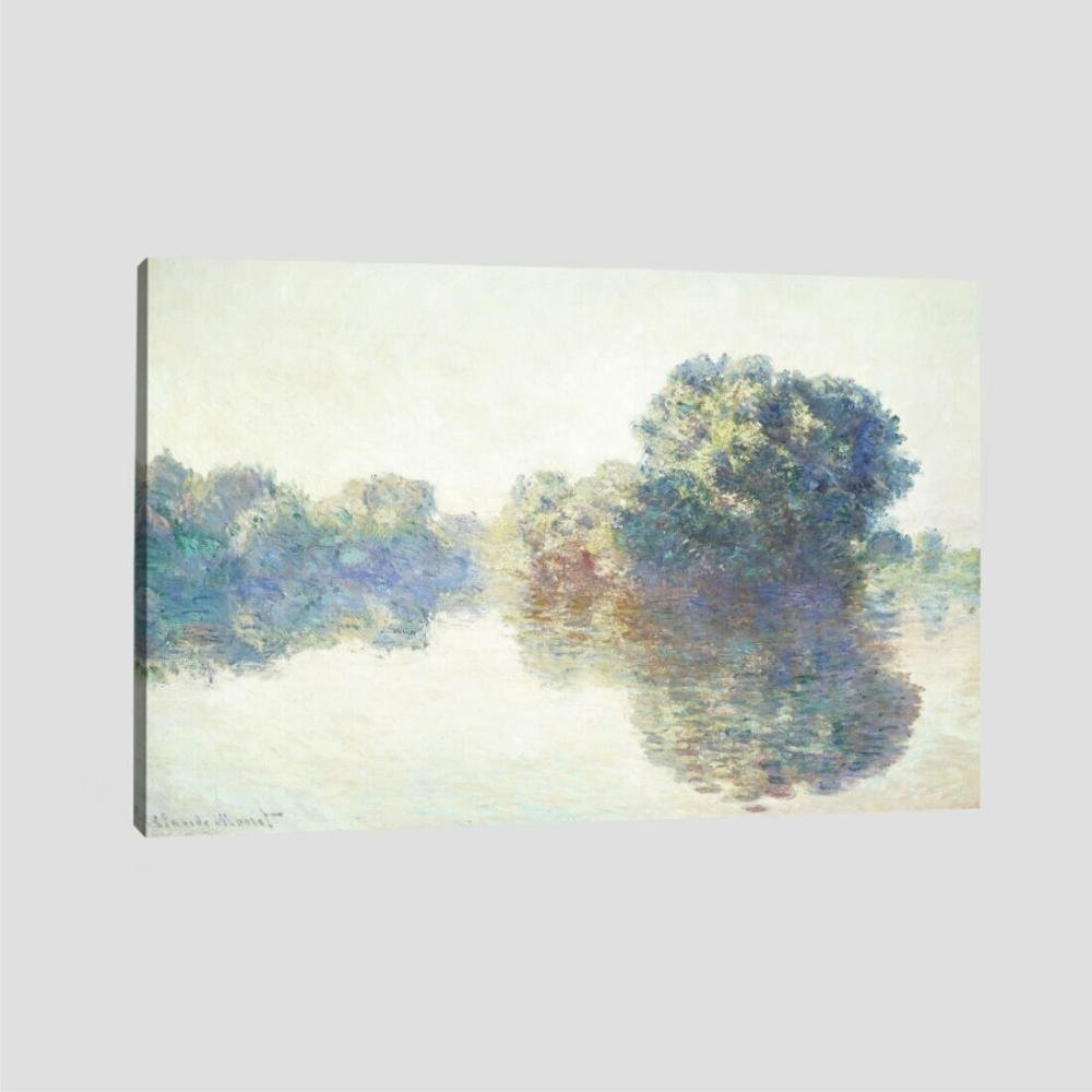 Quadro Claude Monet The Seine At Ginervy Tela No Chassi 45X30Cm - 1