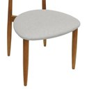 Ver imagem 3 de Conjunto Mesa Roma 8 Lugares Tampo em MDF Assento Estofado em Linho Bege Mescla 220x90cm