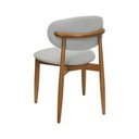 Ver mais imagens de Conjunto Mesa Roma 8 Lugares Tampo em MDF Assento Estofado em Linho Bege Mescla 220x90cm