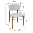 Ver imagem 5 de Conjunto Mesa Roma 8 Lugares Tampo em MDF Assento Estofado em Linho Bege Mescla 220x90cm