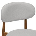 Ver imagem 2 de Conjunto Mesa Roma 8 Lugares Tampo em MDF Assento Estofado em Linho Bege Mescla 220x90cm