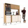 Cozinha Compacta 7 Portas 1 Gaveta Com Tampo 120 Nogal OffWhite- ALJ Móveis - 4