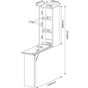 Ver imagem 3 de Tábua de Passar Roupa Retrátil com Armário Multimóveis CR30010 Branca