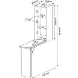 Tábua de Passar Roupa Retrátil com Armário Multimóveis CR30010 Branca - 3