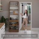 Ver imagem 6 de Kit Balcão + Cristaleira 70cm Rustic Branco Agata Madesa 01 Rustic Branco