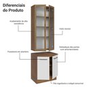 Ver imagem 5 de Kit Balcão + Cristaleira 70cm Rustic Branco Agata Madesa 01 Rustic Branco