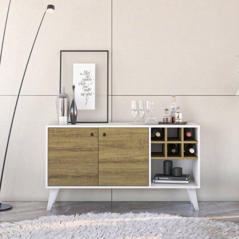 Rack Bar com 2 Portas e Garafeiro Ibiza