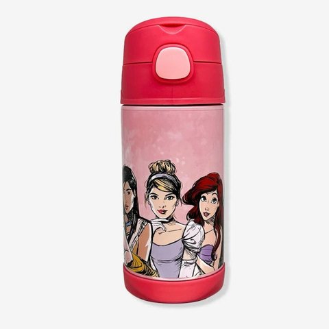 Garrafa Infantil Click Canudo 300ml Princesas - Disney Zonacriativa
