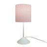 Abajur Bebê Quarto Infantil Base Branca E Tecido Rosa Claro - 4