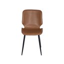 Ver imagem 2 de Cadeira Jaya Pu Caramelo Estrutura Metal Preto