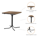 Ver imagem 3 de Mesa Quadrada Madrid 4 Lugares 70x70 cm Sanna Decor Estilo Industrial em Aço e Madeira Maciça