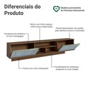 Ver imagem 4 de Rack Suspenso para Tv até 80 Polegadas 218 Cm 2 Portas Rustic/cinza Lux Madesa