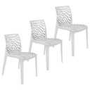 Ver imagem 1 de Cadeira Sala de Jantar Kit 3 Gruvyer Branco R02 - D'rossi Branco